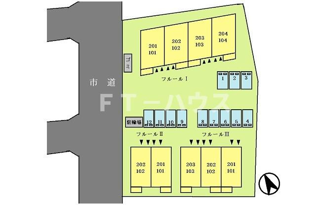 フルールⅠの駐車場|駐車場