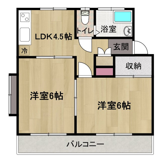 【間取り】 | 米田アパート　A棟
