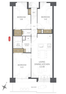 【間取り】ロイヤルパレス中野栄 