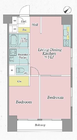 【間取り】 | 上福岡グロリアハイツ | ２LDK