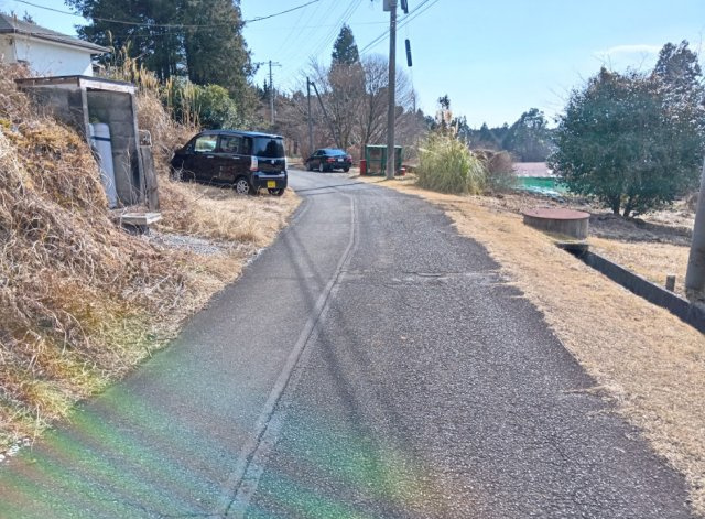 売土地　富士市大淵の前面道路含む現地写真|日当たり良好です！