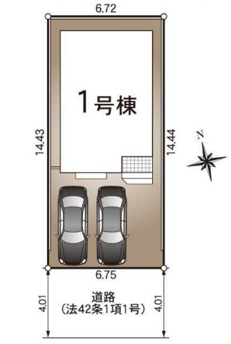 売新築戸建　中央区和合町の区画図