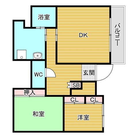 ハイツ西田の間取り