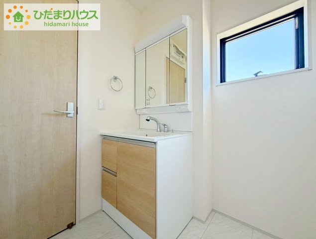 いわき市平南白土２期　新築戸建　1号棟の独立洗面台|シンプルで使い勝手の良い独立洗面台！
