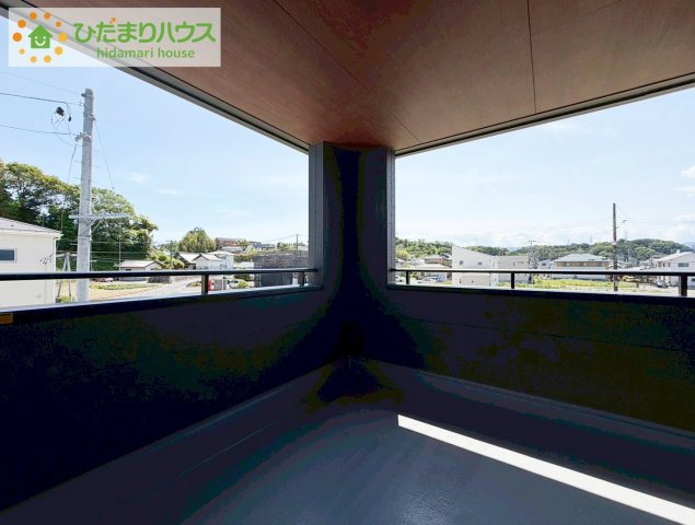 いわき市平南白土２期　新築戸建　1号棟のバルコニー|広々としたバルコニー。お洗濯物もぜーんぶ干せちゃいます！！
