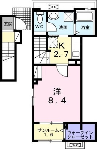 福岡市博多区寿町２丁目のアパートの間取り