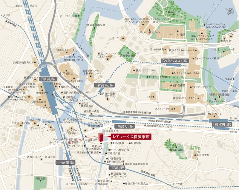 Le'a MARKS横濱東館の地図