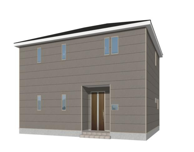 【外観パース】 | 常総市本石下第12　新築戸建　1号棟 | 石下駅徒歩5分で通勤・通学も安心です(*^^*)