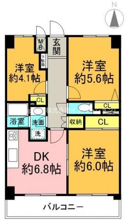 アーバンヒルズ北綾瀬第2の間取り