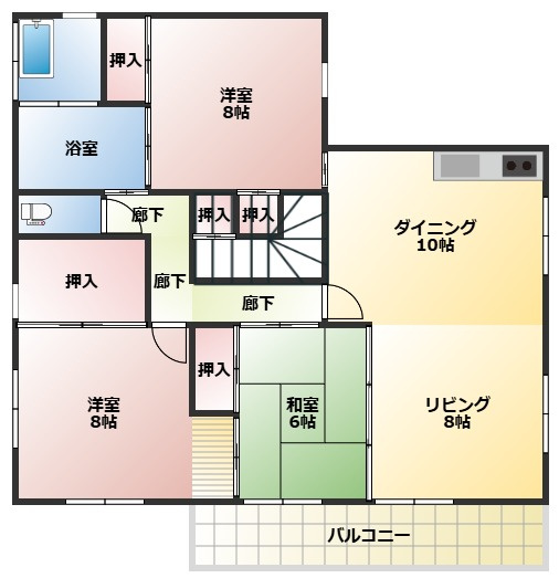中区四御神　中古戸建の和室