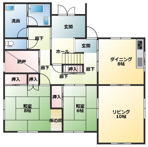 中区四御神　中古戸建の外観