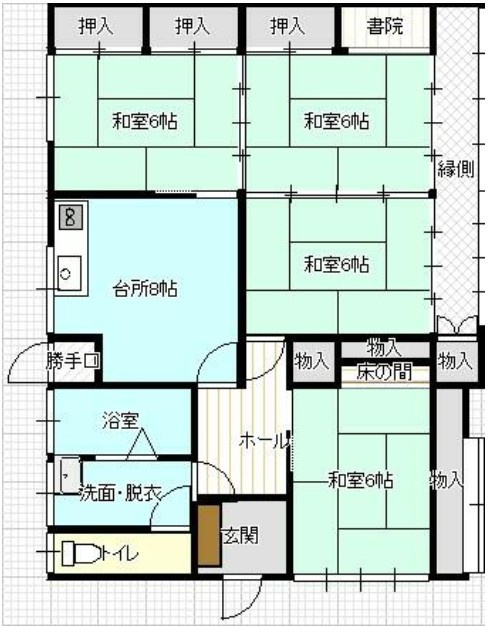 中古戸建　福島市渡利字株作　渡利小・渡利中の間取り