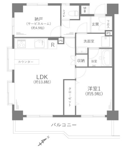 【間取り】 | ロイヤルステージ浅草