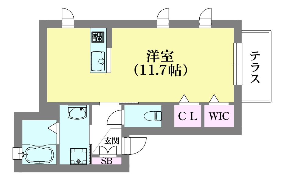 クレセール谷上　の間取り