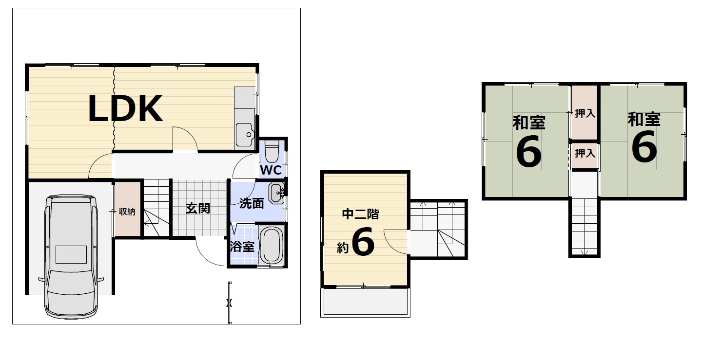 平尾　戸建の間取り
