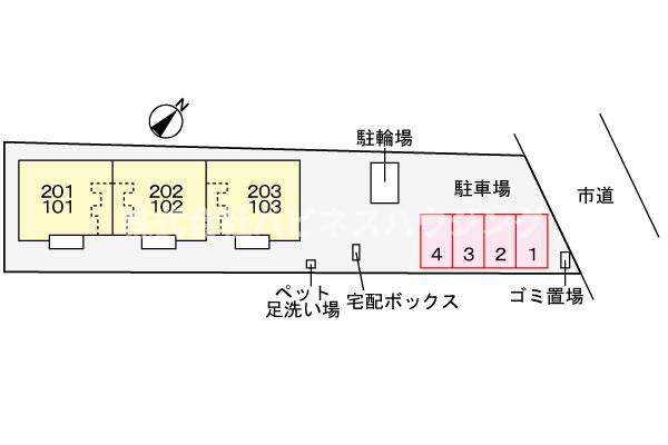 エレガンテの駐車場