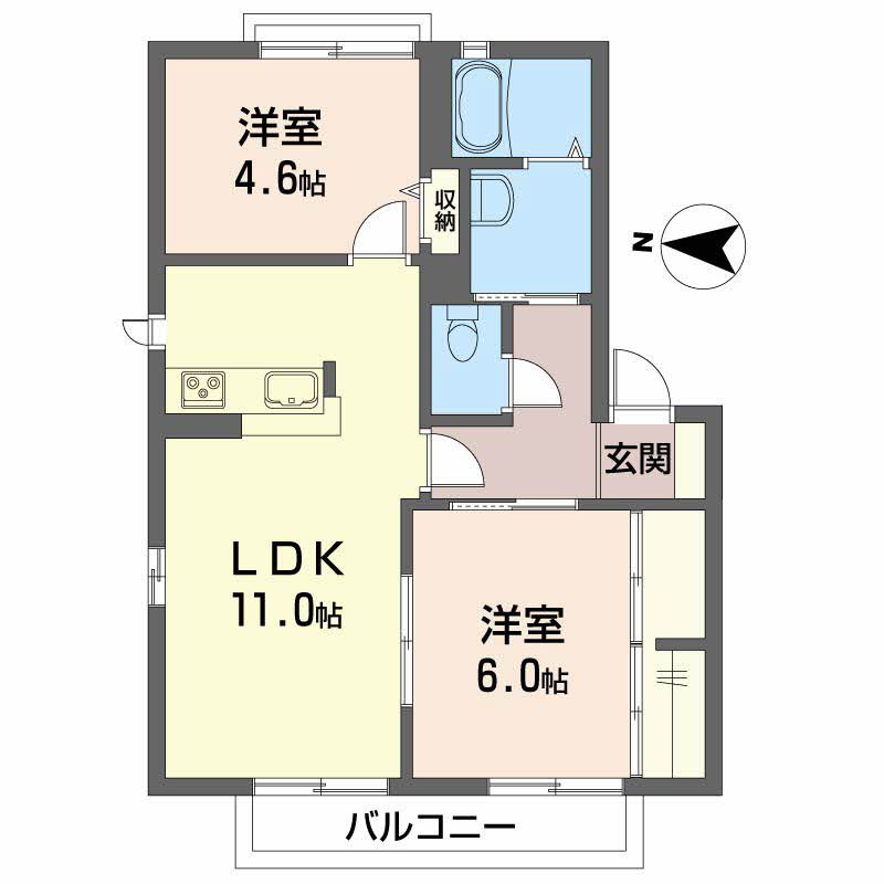 グリーンオアシスG棟の間取り