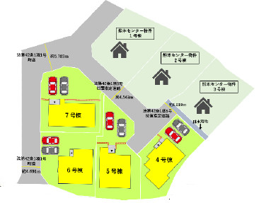 仲介手数料不要　よかタウンBloom菊池郡大津町大字下町3・4期【大津南小・大津中】の区画図