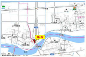 仲介手数料不要　よかタウンBloom菊池郡大津町下町２期【大津南小・大津中】の地図|カーナビ➡菊池郡菊陽町久保田34の北側付近