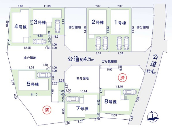 茅ヶ崎市松が丘1丁目　新築戸建　2号棟の区画図|区画図◇