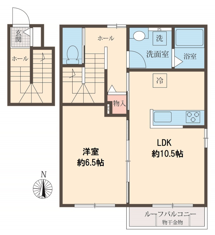 メゾン　シャンテ　ウワドの間取り