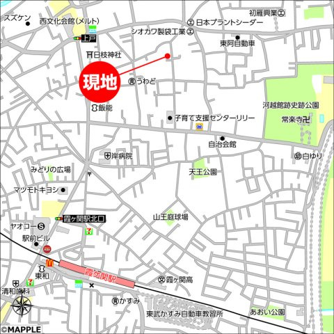 メゾン　シャンテ　ウワドの地図