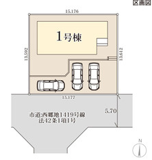 小美玉市清風台団地第6　新築戸建の区画図