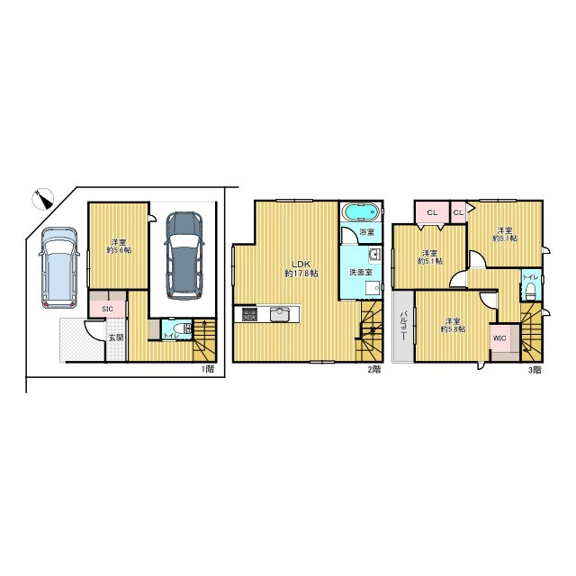 千種区千種二丁目戸建の間取り