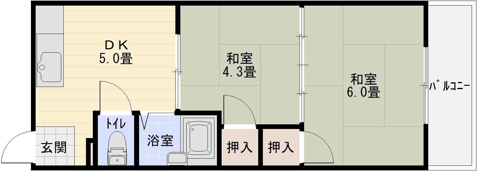 平尾マンションの間取り