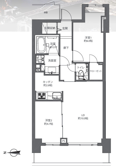勝どきビュータワーの間取り