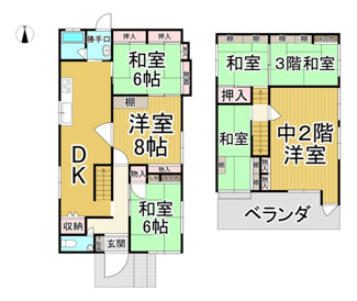 【間取り】 | 川西市大和東１丁目18の13　中古ー戸建て