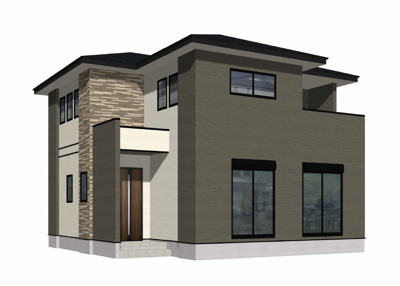 【外観パース】 | 宮若市磯光2期2号棟 | 外観パースです