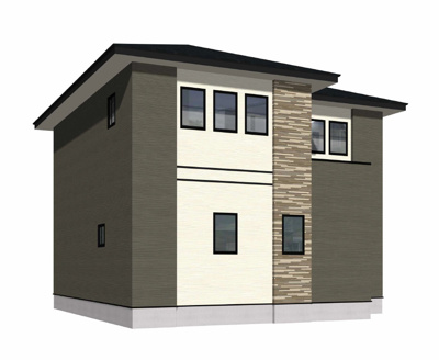 【外観パース】 | 宮若市磯光2期2号棟 | 外観パースです