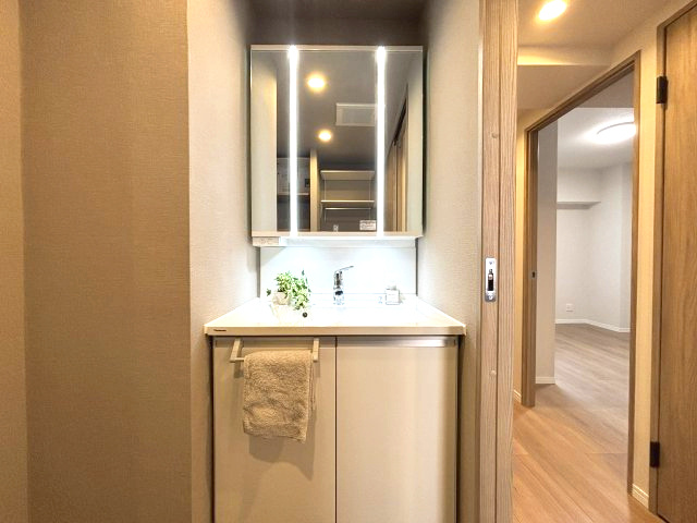 ライオンズガーデン狭山富士見の独立洗面台|毎朝の支度に欠かせない洗面台です。