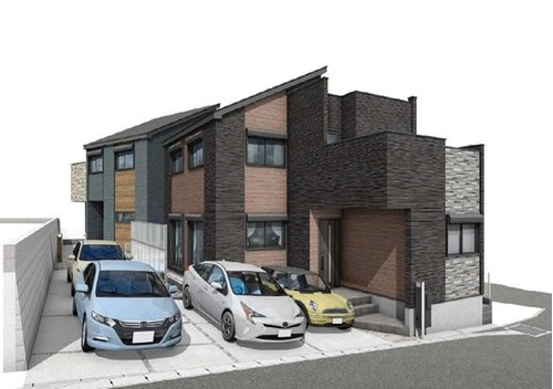 【横浜市旭区鶴ケ峰2丁目36-11全2棟新築戸建て】★仲介手数料無料★（鶴ケ峰小学校・鶴ケ峰中学校）の外観パース