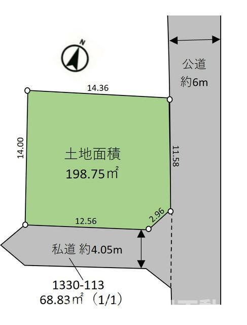 鎌倉市腰越　中古戸建の区画図|区画図 