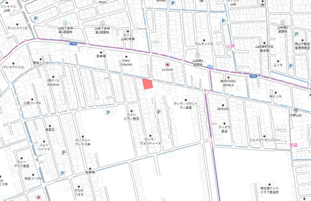 中区倉富　1区画の地図