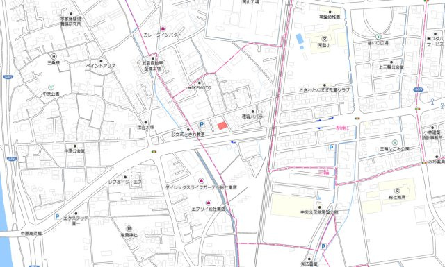 総社市三輪　新築一戸建ての地図