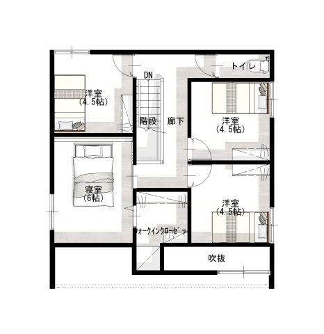 倉敷市福島　1区画の区画図