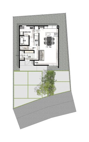 倉敷市福島　1区画の区画図|参考配置図です