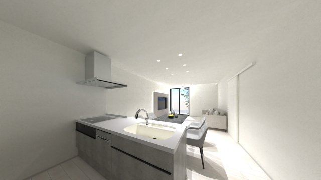 倉敷市福島　1区画の完成予想図|内観の完成予想図です