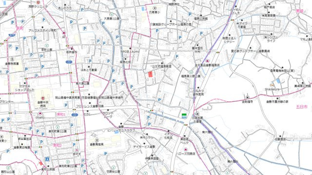 倉敷市福島　1区画の地図