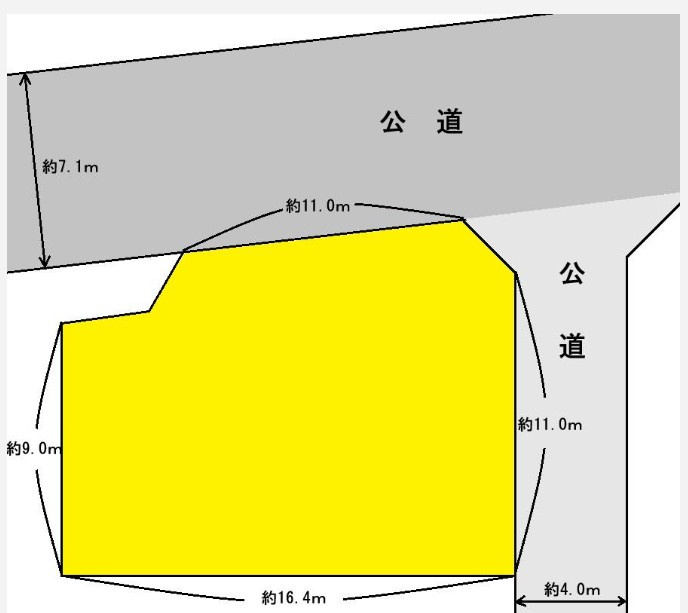 岡山市南区福田　売土地の土地図