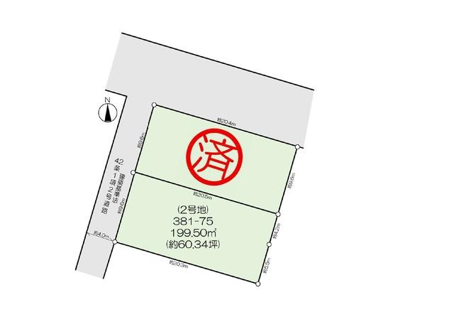 中区湊　1区画の区画図