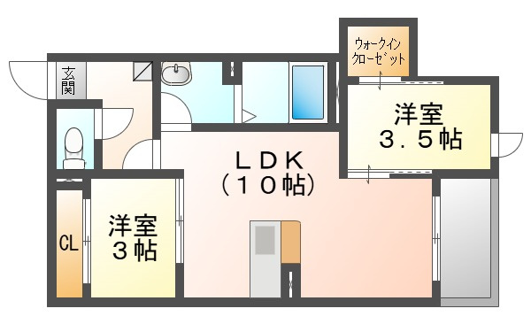 ＲＥＧＡＬＥＳＴ青江Ⅵの間取り