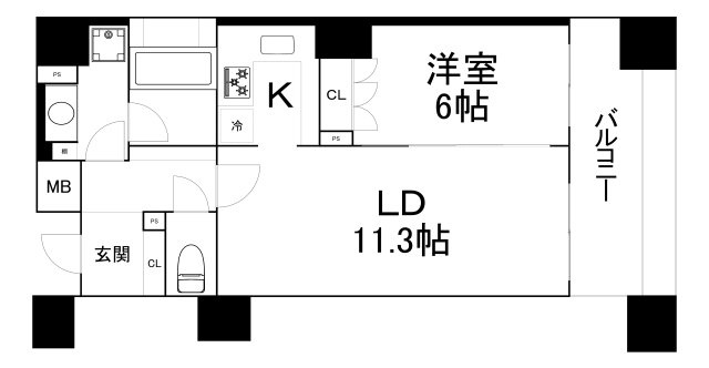 【間取り】 | リーガル四ツ橋立売堀Ⅱ