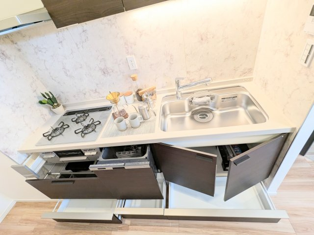 アルカーデンタワー入谷のキッチン|～食器洗浄乾燥機付のキッチン写真～