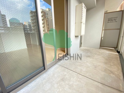 【バルコニー】 | リアンシエルブルー東比恵2(小型犬飼育可能！追炊付きデザイナーズ物件) | 日当たりの良いバルコニーです！