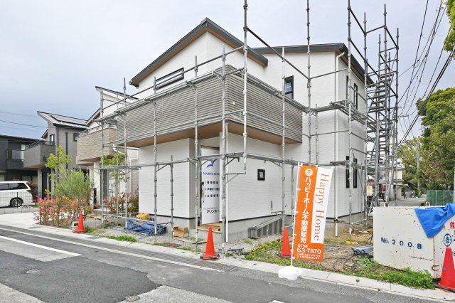 マドレコード寺本2丁目新築一戸建て│4LDK+駐車2台可(車種制限有)5号地の外観|5号地外観です。角地に面した開放的な区画です。