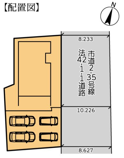 厚木市上荻野新築戸建ての区画図|区画図「厚木市上荻野新築戸建て」